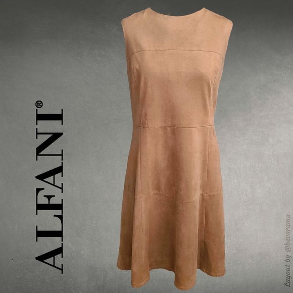 Alfani Dresses & Skirts - ALFANI ~ Fit & Flare Faux Suede Dress ~ 18